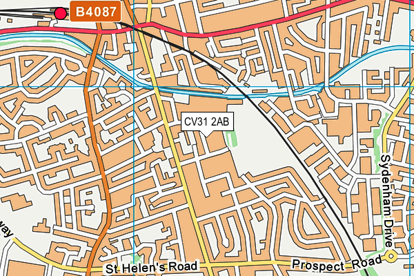 CV31 2AB map - OS VectorMap District (Ordnance Survey)