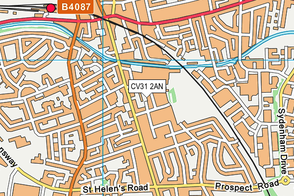 CV31 2AN map - OS VectorMap District (Ordnance Survey)