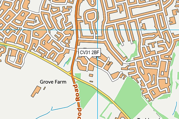 CV31 2BF map - OS VectorMap District (Ordnance Survey)