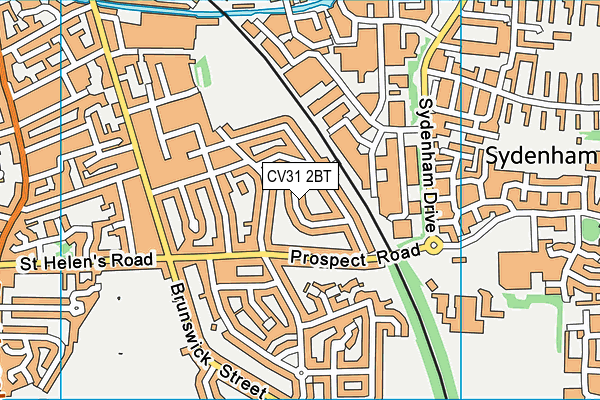 CV31 2BT map - OS VectorMap District (Ordnance Survey)