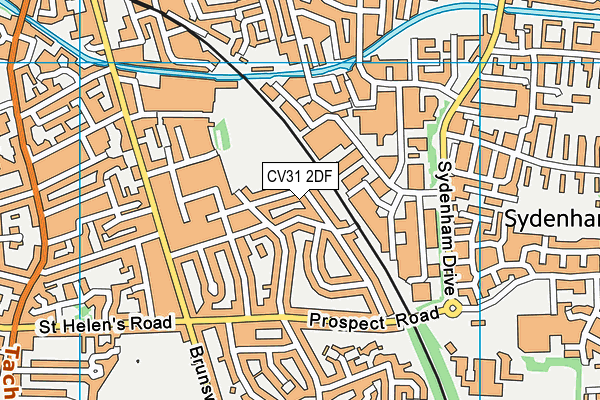 CV31 2DF map - OS VectorMap District (Ordnance Survey)