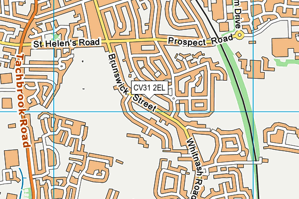 CV31 2EL map - OS VectorMap District (Ordnance Survey)