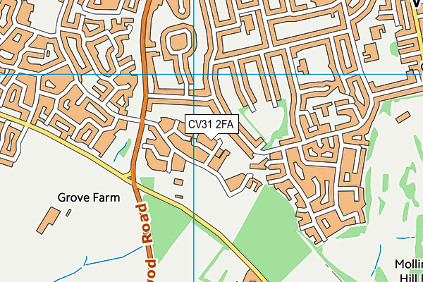 CV31 2FA map - OS VectorMap District (Ordnance Survey)