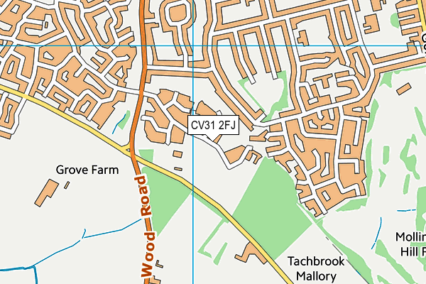 CV31 2FJ map - OS VectorMap District (Ordnance Survey)