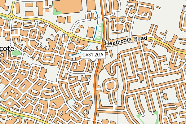 CV31 2GA map - OS VectorMap District (Ordnance Survey)