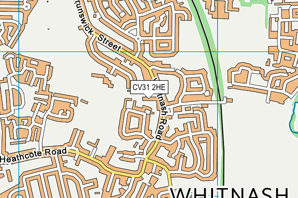 CV31 2HE map - OS VectorMap District (Ordnance Survey)