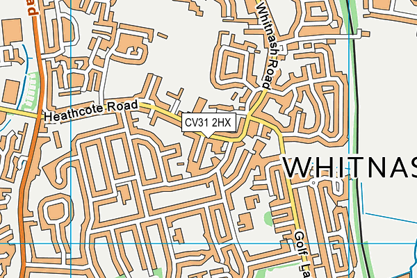 CV31 2HX map - OS VectorMap District (Ordnance Survey)