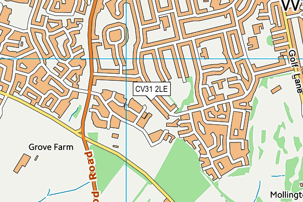 CV31 2LE map - OS VectorMap District (Ordnance Survey)