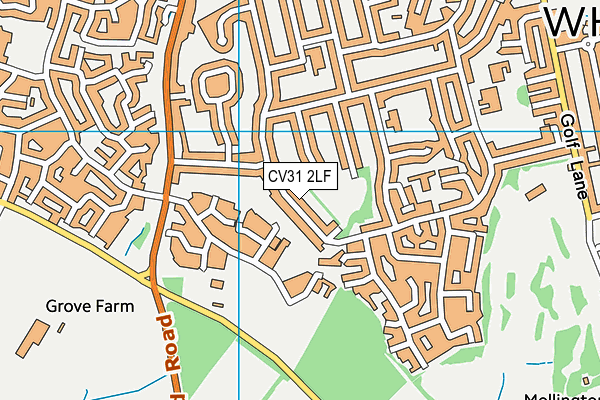 CV31 2LF map - OS VectorMap District (Ordnance Survey)