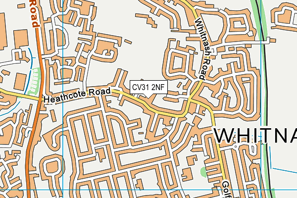 Whitnash Sports And Social Club map (CV31 2NF) - OS VectorMap District (Ordnance Survey)