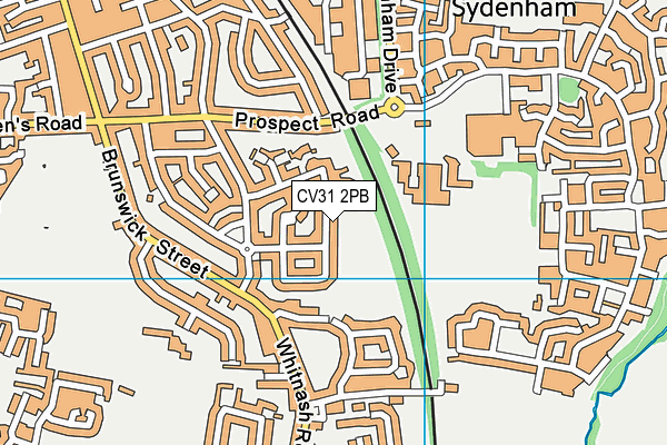 CV31 2PB map - OS VectorMap District (Ordnance Survey)