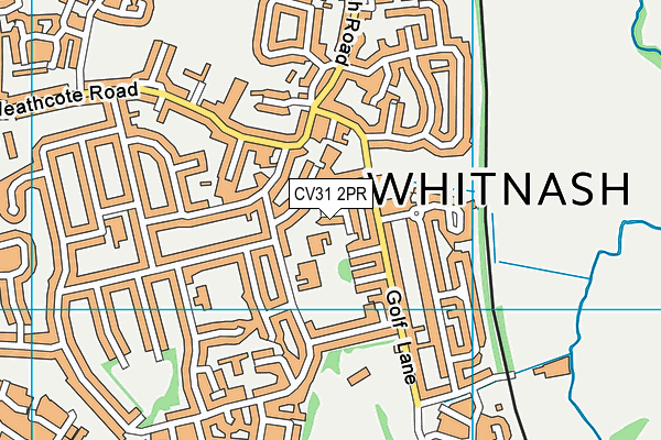 CV31 2PR map - OS VectorMap District (Ordnance Survey)