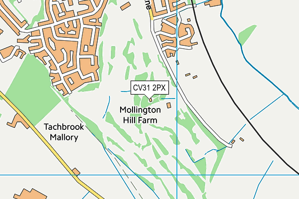 CV31 2PX map - OS VectorMap District (Ordnance Survey)