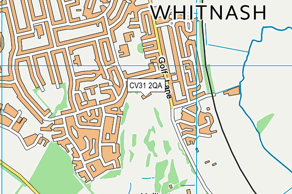 CV31 2QA map - OS VectorMap District (Ordnance Survey)