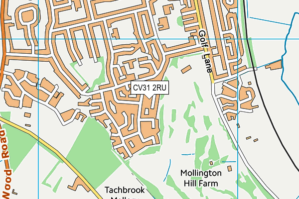 CV31 2RU map - OS VectorMap District (Ordnance Survey)