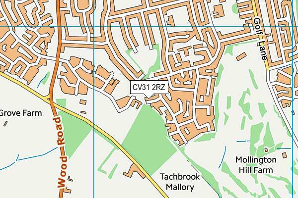 CV31 2RZ map - OS VectorMap District (Ordnance Survey)