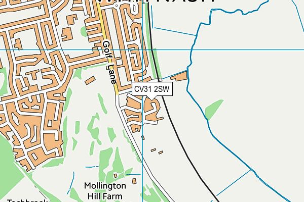 CV31 2SW map - OS VectorMap District (Ordnance Survey)