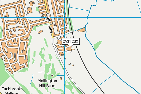 CV31 2SX map - OS VectorMap District (Ordnance Survey)