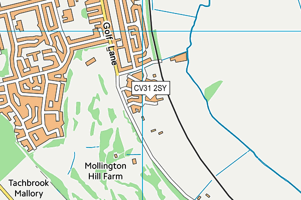 CV31 2SY map - OS VectorMap District (Ordnance Survey)