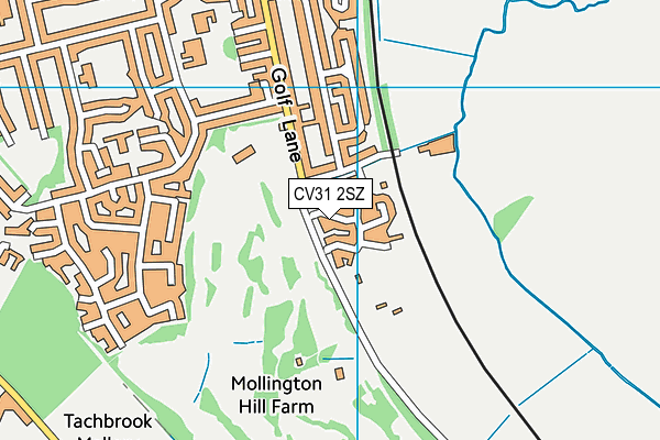 CV31 2SZ map - OS VectorMap District (Ordnance Survey)