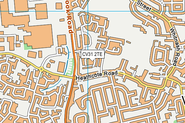 CV31 2TE map - OS VectorMap District (Ordnance Survey)