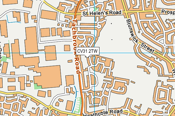 CV31 2TW map - OS VectorMap District (Ordnance Survey)