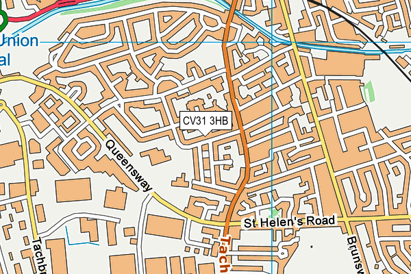 Kingsway Community Primary School map (CV31 3HB) - OS VectorMap District (Ordnance Survey)