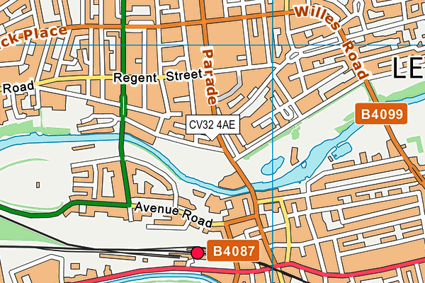 CV32 4AE map - OS VectorMap District (Ordnance Survey)