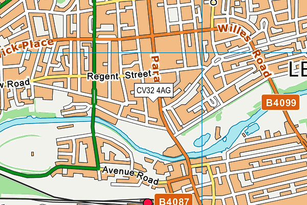 CV32 4AG map - OS VectorMap District (Ordnance Survey)