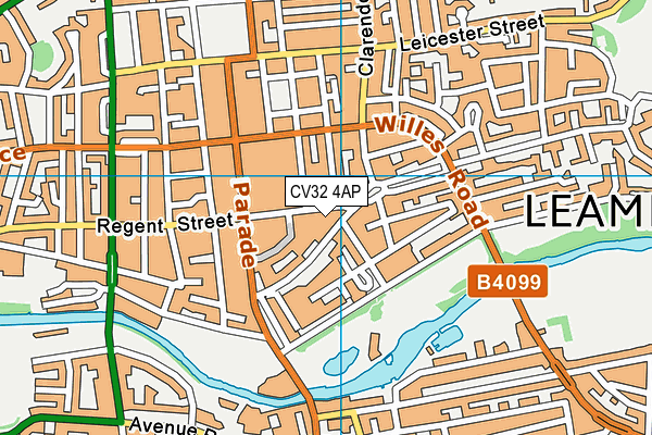 CV32 4AP map - OS VectorMap District (Ordnance Survey)