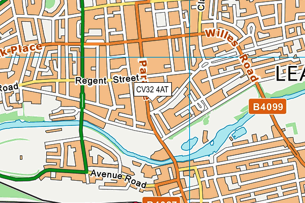 CV32 4AT map - OS VectorMap District (Ordnance Survey)