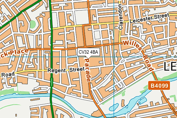 CV32 4BA map - OS VectorMap District (Ordnance Survey)