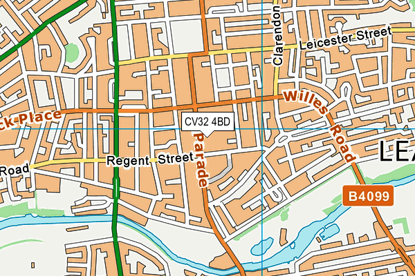 CV32 4BD map - OS VectorMap District (Ordnance Survey)