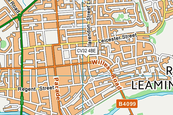 CV32 4BE map - OS VectorMap District (Ordnance Survey)