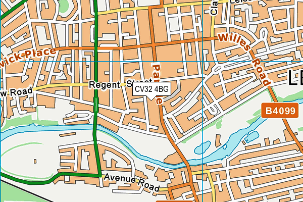 CV32 4BG map - OS VectorMap District (Ordnance Survey)