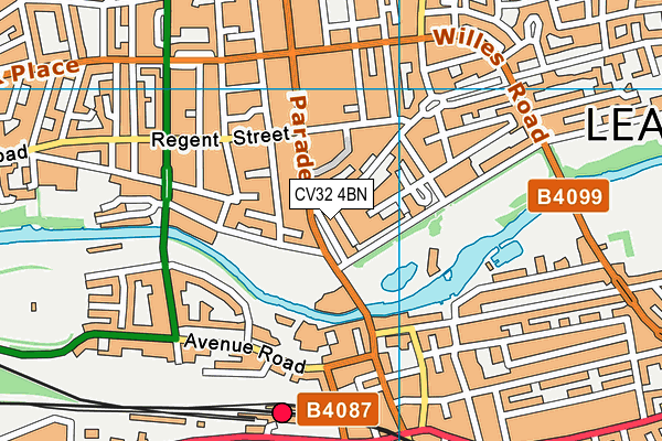 CV32 4BN map - OS VectorMap District (Ordnance Survey)