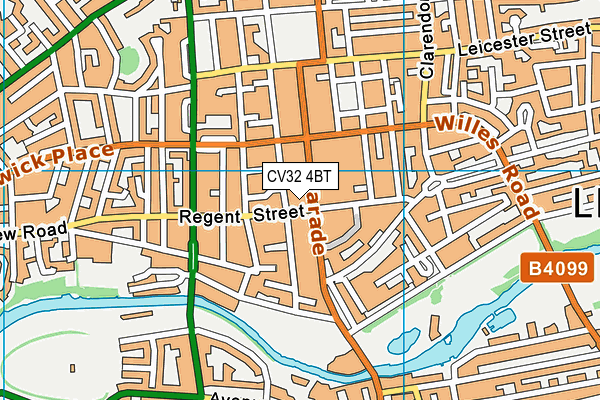 CV32 4BT map - OS VectorMap District (Ordnance Survey)