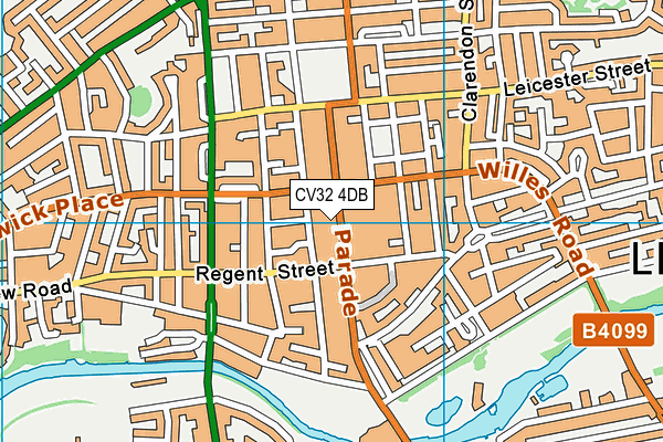 CV32 4DB map - OS VectorMap District (Ordnance Survey)