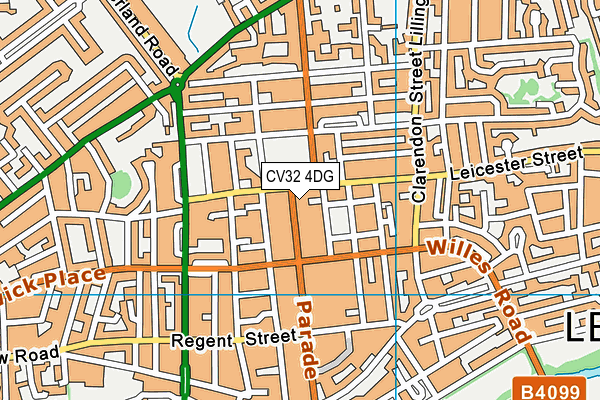 CV32 4DG map - OS VectorMap District (Ordnance Survey)