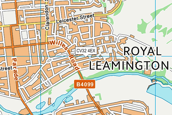 CV32 4EX map - OS VectorMap District (Ordnance Survey)