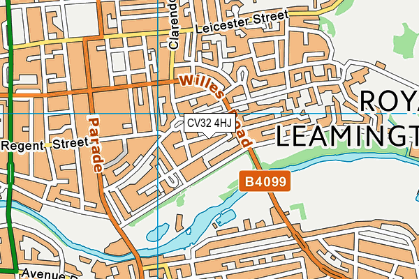 CV32 4HJ map - OS VectorMap District (Ordnance Survey)