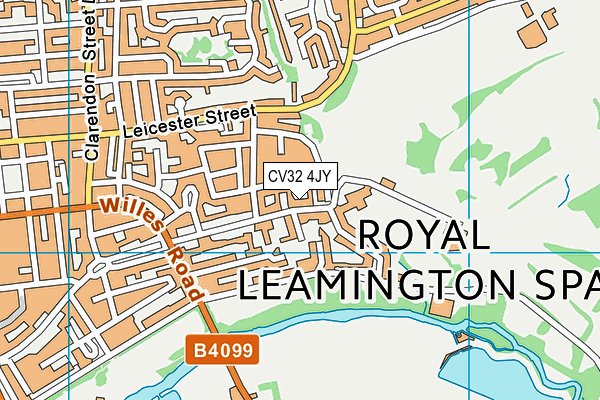 CV32 4JY map - OS VectorMap District (Ordnance Survey)