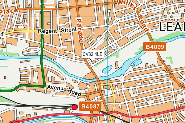 CV32 4LE map - OS VectorMap District (Ordnance Survey)