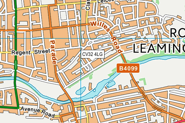 CV32 4LG map - OS VectorMap District (Ordnance Survey)