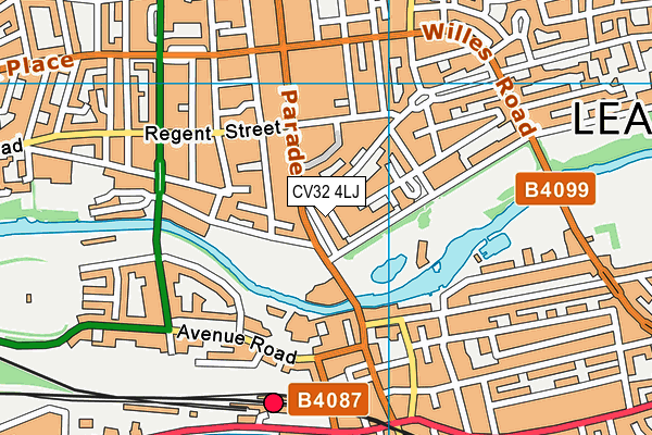 CV32 4LJ map - OS VectorMap District (Ordnance Survey)