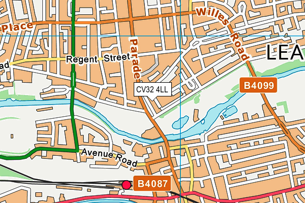 CV32 4LL map - OS VectorMap District (Ordnance Survey)