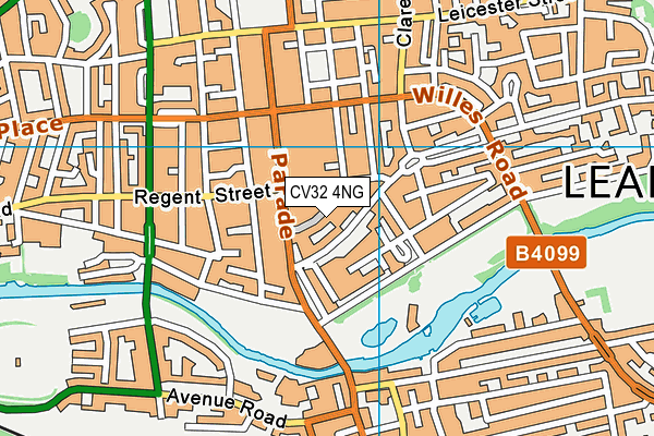 CV32 4NG map - OS VectorMap District (Ordnance Survey)