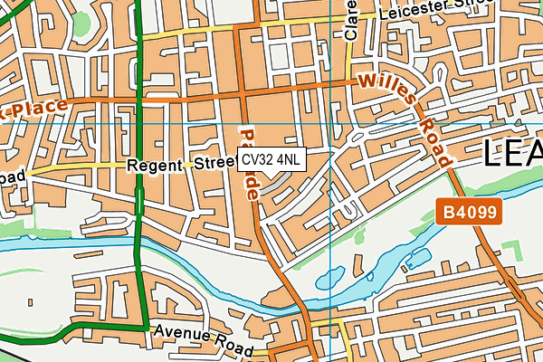 CV32 4NL map - OS VectorMap District (Ordnance Survey)