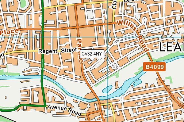 CV32 4NY map - OS VectorMap District (Ordnance Survey)