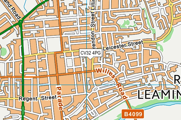 CV32 4PG map - OS VectorMap District (Ordnance Survey)